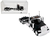 Peterbilt 589 2Axel Day Cab Black 1/87 (HO) Plastic Model Car by HO Logistics