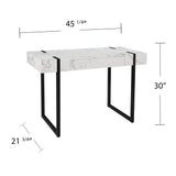 Rangley Modern Faux Marble Desk