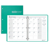 Academic Monthly Planner, 8 1/2 x 11, Bright Green, Wirebound
