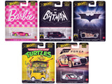 Pop Culture 2024 5 piece Set E Premium Series Diecast Model Cars by Hot Wheels