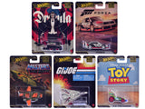 Pop Culture 2026 5 piece Set R Premium Series Diecast Model Cars by Hot Wheels