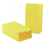 Gusseted Paper Bags, #6 (6 x 3.5 x 11), Yellow, Pack of 50