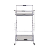 Ivers Metal Mirrored Bar Cart - Chrome