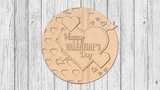 Happy Valentines Day Hearts Arrow Door Hanger - DIY Unfinished Kit - Lvl 2