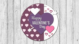Happy Valentines Day Hearts Arrow Door Hanger - DIY Unfinished Kit - Lvl 2