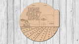 Home Sweet Home Farm Door Hanger - DIY Unfinished Kit - Lvl 2