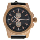 LVAG37332 Rose Gold/Brown Leather Strap Watch by Louis Villiers for Men 1 Pc Watch