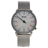 KU150010 Silver Rainbow Stainless Steel Mesh Bracelet Watch by Kulte for Unisex 1 Pc Watch