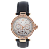 AL051908 Rose Gold /Black Leather Strap Watch by Antoneli for Women 1 Pc Watch