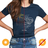 Men Crew Tee Sunny Beach Indigo by DelSol for Men 1 Pc TShirt (Large)
