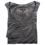 Bamboo Scoop Tee Gray Heather by Cariloha for Women 1 Pc TShirt (S)