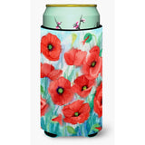 Caroline'S Treasures Poppies Tall Boy Koozie Hugger, Multicolor