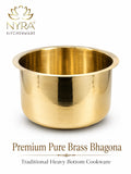 Pure Brass/Peetal Bhagona/Tope | Traditional Multipurpose Cooking Pot - 2 ltr