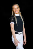 Short Sleeve Lace shirt- Black
