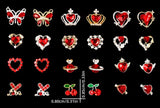 3D Charms- Assorted Red charms - 240pc