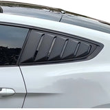 JSD Vintage Quarter Window Louvers for 15-23 Mustang Fastback; Matte Black