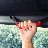 JSD Roll Bar Grab Handles Paracord Grip Handle fits Ford Bronco 2021+ 2&4 Door,4Pack, Black with Red