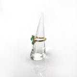 Turquoise Pearl Glory Cross Ring