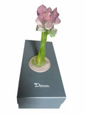 Daum Crystal Roses Candlestick Holder