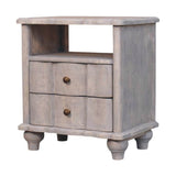 Lume Washed Open-Shelf Bedside