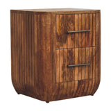 Fluted Bedside with Drawers