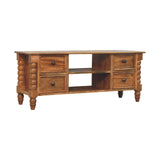 Amber Oak Spindle Media Unit