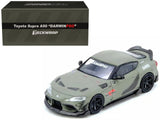 Toyota Supra (A90) DarwinPro Matt Green with Carbon Accents 1/64 Diecast Model Car by Inno Models