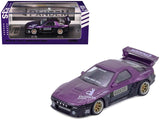 Mazda RX7 (FC3S) Pandem Rocket Bunny Kit Purple Metallic and Black 1/64 Diecast Model Car by Inno Models