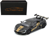 Yangwang U9 #01 Carbon Fiber with Gold Stripes APA XPO 2025 Event Edition 1/64 Diecast Model Car by Inno Models