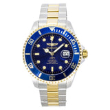 Invicta Pro Diver Two Tone Stainless Steel Blue Dial Automatic DiverS 34042 200M MenS Watch