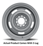 Silver Rallye 15X6 5X4.5/4.75 (4Bs