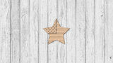Interchangeable Welcome Porch Leaner - Patriotic Star - Unfinished Accent