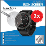 Iron Screen For Fenix5Gray Or Fenix6Blk - 2-Pack