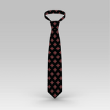 Extra Long Red Jerusalem Cross with White Accents Necktie