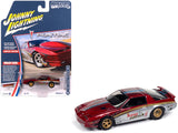 1987 Pontiac Firebird GTA King of the Jungle Red and Silver Metallic with Graphics Muscle Cars USA Series 1/64 Diecast Model