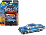 1961 Chevrolet Impala SS 409 Blue Metallic with White Stripes and Interior Scrapin Series 1/64 Diecast Model Car by Johnny Li