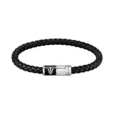 Maserati Jewels Recycled Leather And Stainless Steel Bracelet Jm222Ave07 For Men