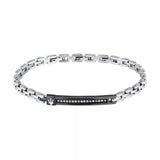 Maserati Iconic Steel Bracelet With Synthetic Stone Jm424Avd58 For Men