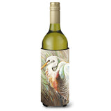 White Egret Wine Bottle Beverage Insulator Hugger Jmk1140Literk