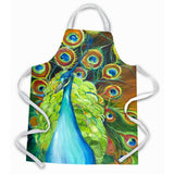 Caroline'S Treasures Jmk1150Apron Bling Peacock Apron, Large, Multicolor