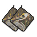 Caroline'S Treasures Pelican Lookin East Pair Of Pot Holders Jmk1217Pthd, 7.5Hx7.5W, Multicolor