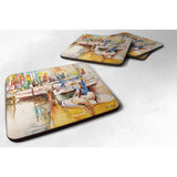 Caroline'S Treasures Jmk1238Fc Pelicans And Sailboats Foam Coaster (Set Of 4), 3.5 H X 3.5 W, Multicolor