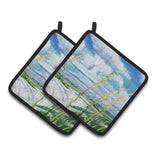 Caroline'S Treasures Sea Oats Pair Of Pot Holders Jmk1271Pthd, 7.5Hx7.5W, Multicolor