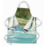 Caroline'S Treasures Jmk1291Apron Boats On The Bay Sailboats Apron, Large, Multicolor