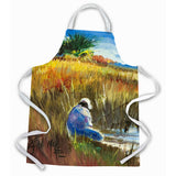 Caroline'S Treasures Jmk1301Apron Fisherman On The Bank Apron, Large, Multicolor