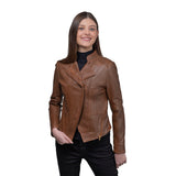 Claire Women's Lambskin Asymmetrical Jacket