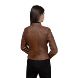 Claire Women's Lambskin Asymmetrical Jacket