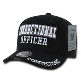 Deluxe Law Enf. Caps, Corr. Off, Black