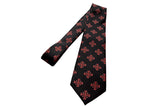 Extra Long Red Jerusalem Cross with White Accents Necktie