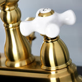 Kingston Brass Kb1607Px Heritage 4 In. Centerset Bathroom Faucet, Brushed Brass